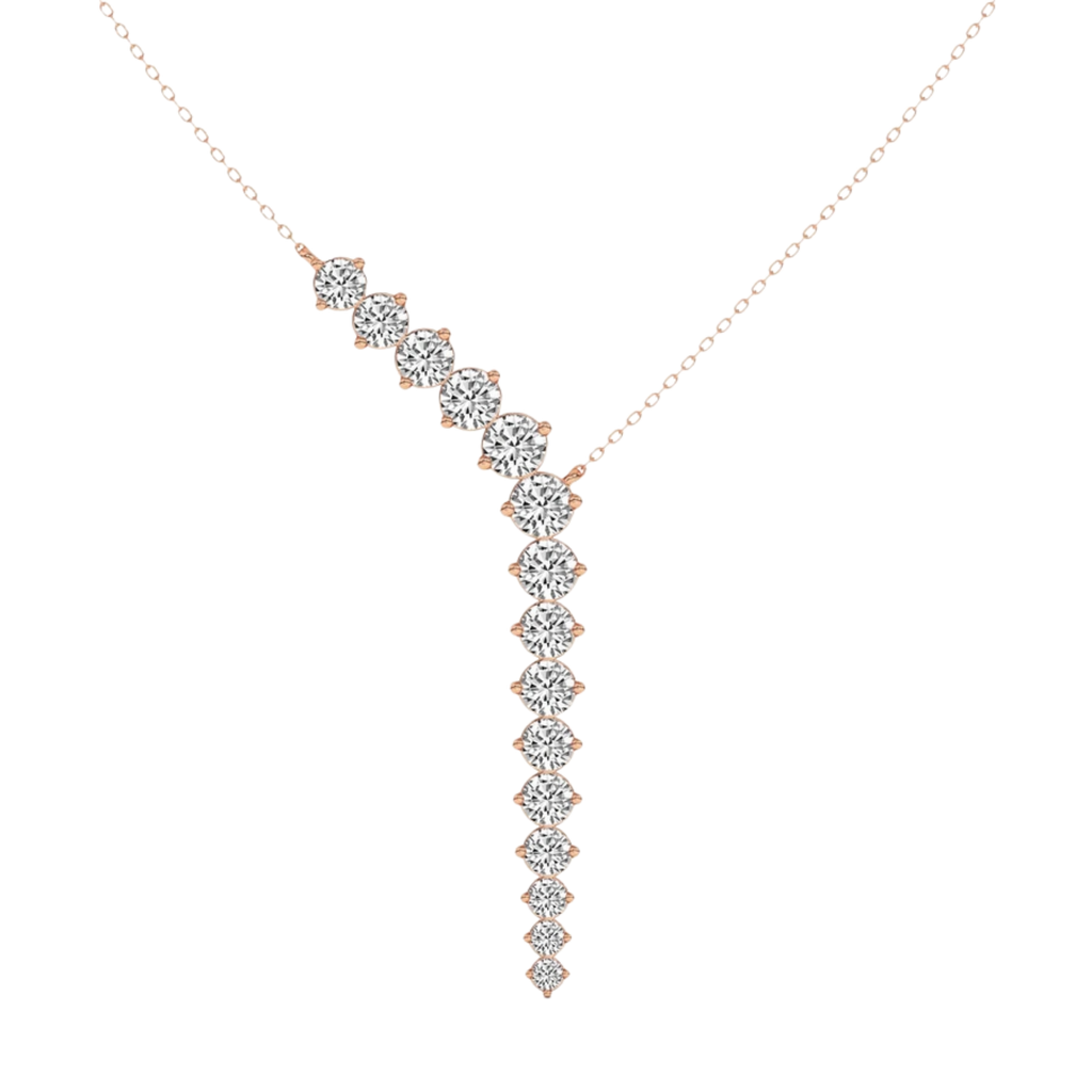 Cascade Lariat Lab Diamond Fashion Necklace