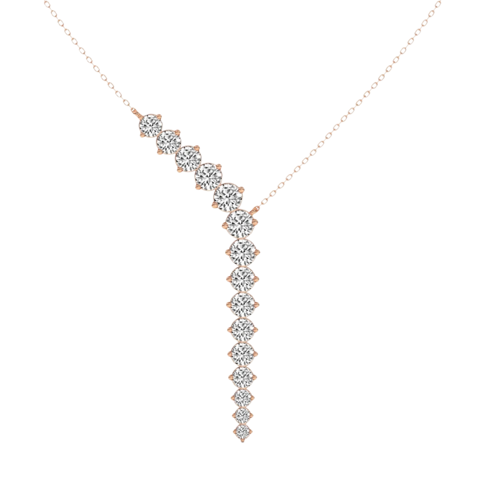 Cascade Lariat Lab Diamond Fashion Necklace