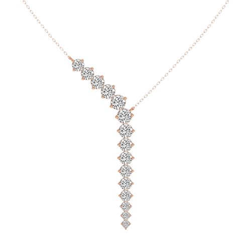 Cascade Lariat Lab Diamond Fashion Necklace