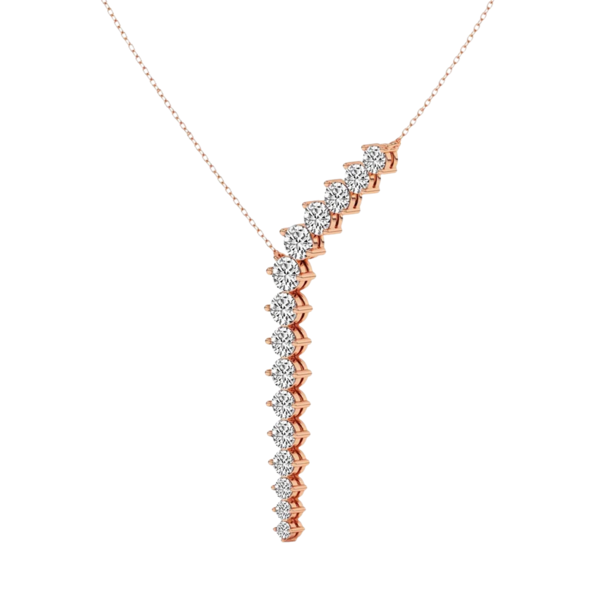 Cascade Lariat Lab Diamond Fashion Necklace