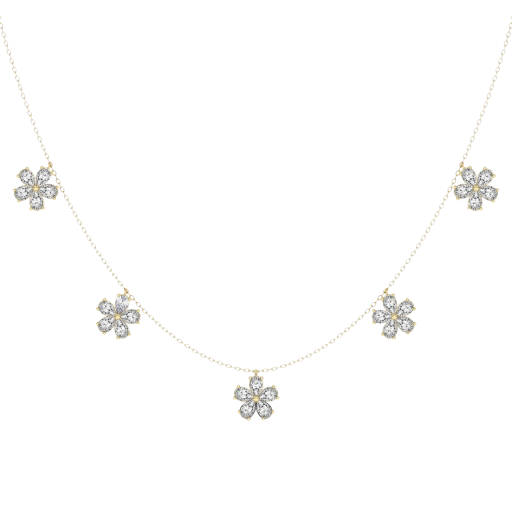 Elara Pear Lab Diamond Fashion Necklace