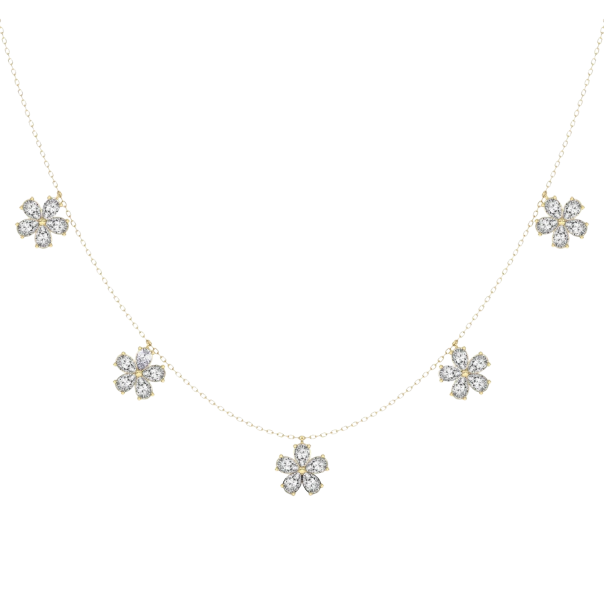 Elara Pear Lab Diamond Fashion Necklace