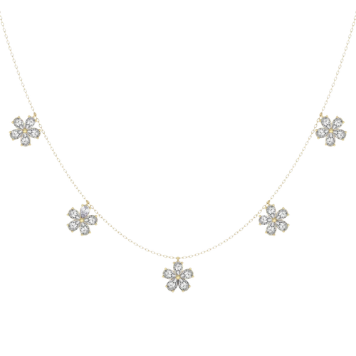 Elara Pear Lab Diamond Fashion Necklace