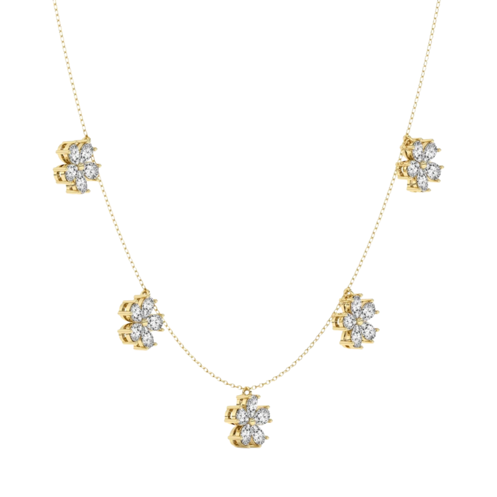 Elara Pear Lab Diamond Fashion Necklace