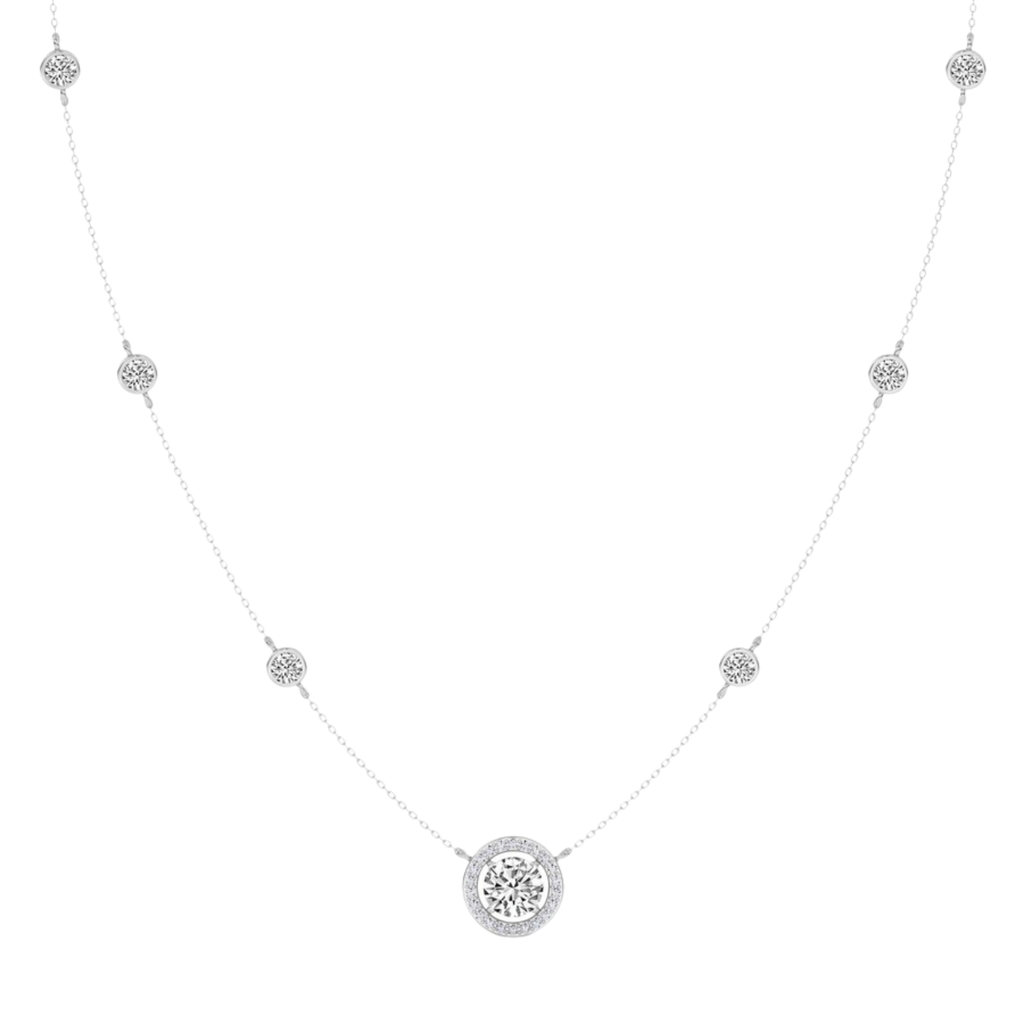 Lumire Halo Lab Diamond Fashion Necklace