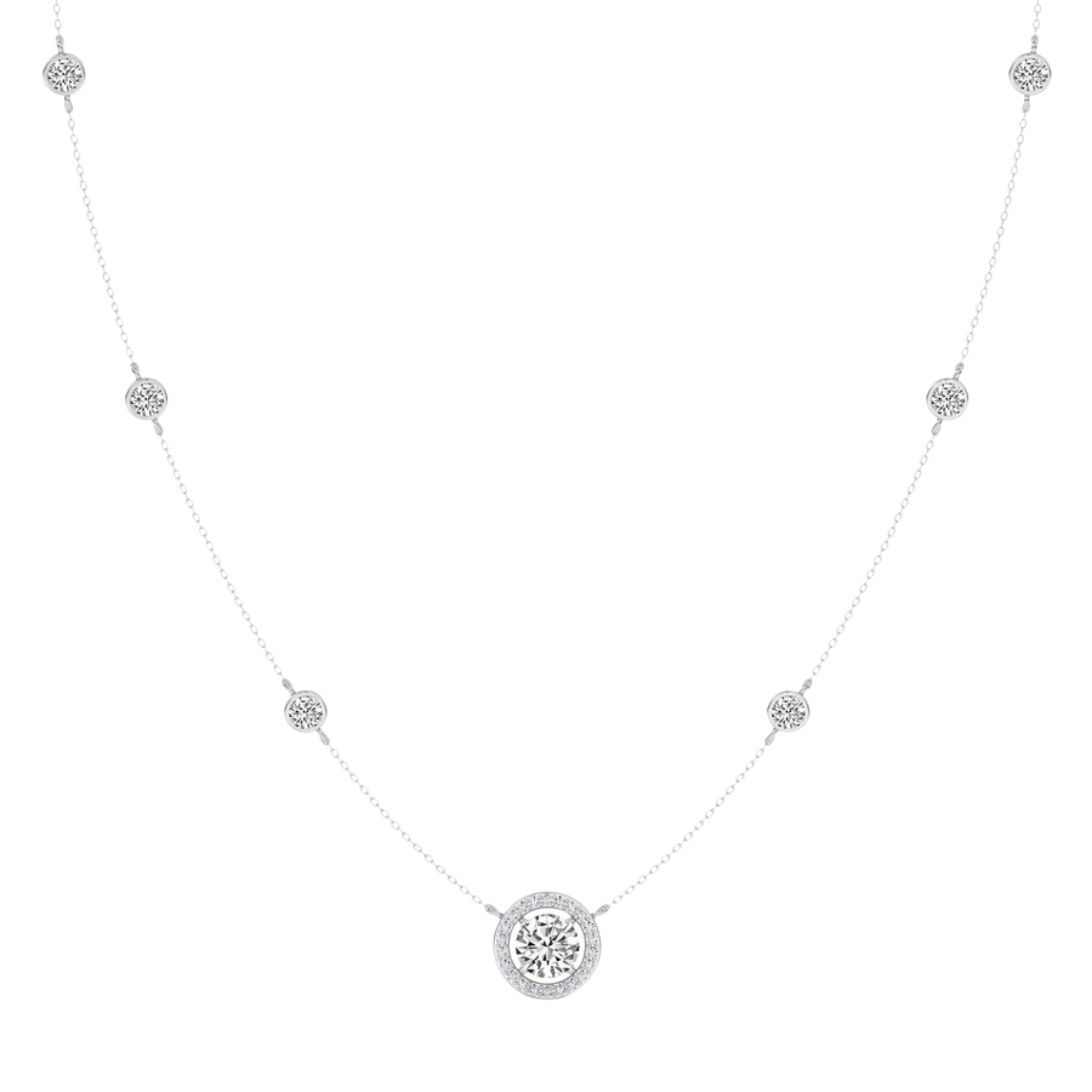 Lumire Halo Lab Diamond Fashion Necklace