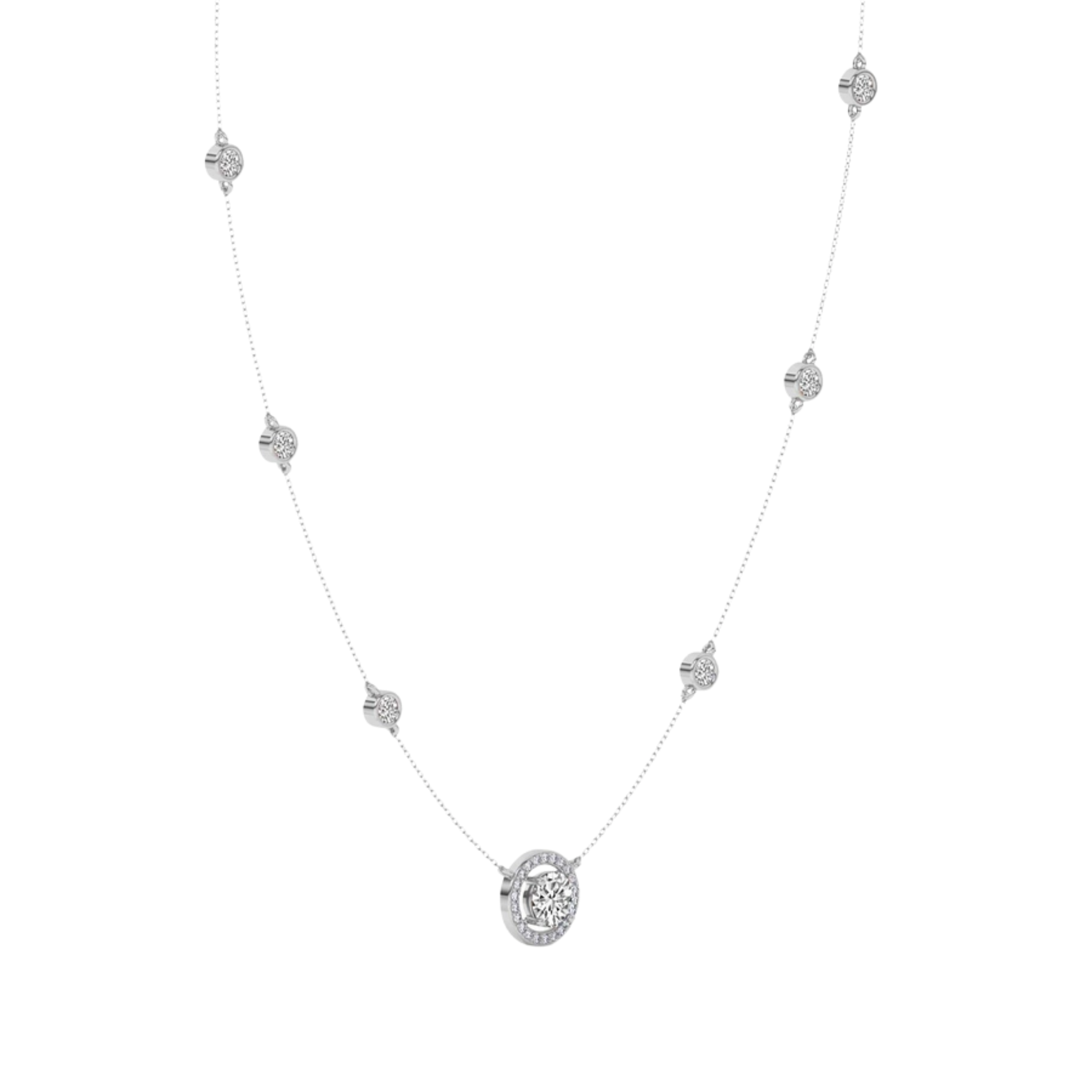 Lumire Halo Lab Diamond Fashion Necklace