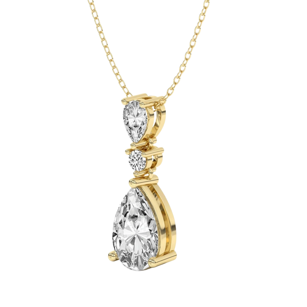 Moonlit Dangle Lab Diamond Fashion Necklace