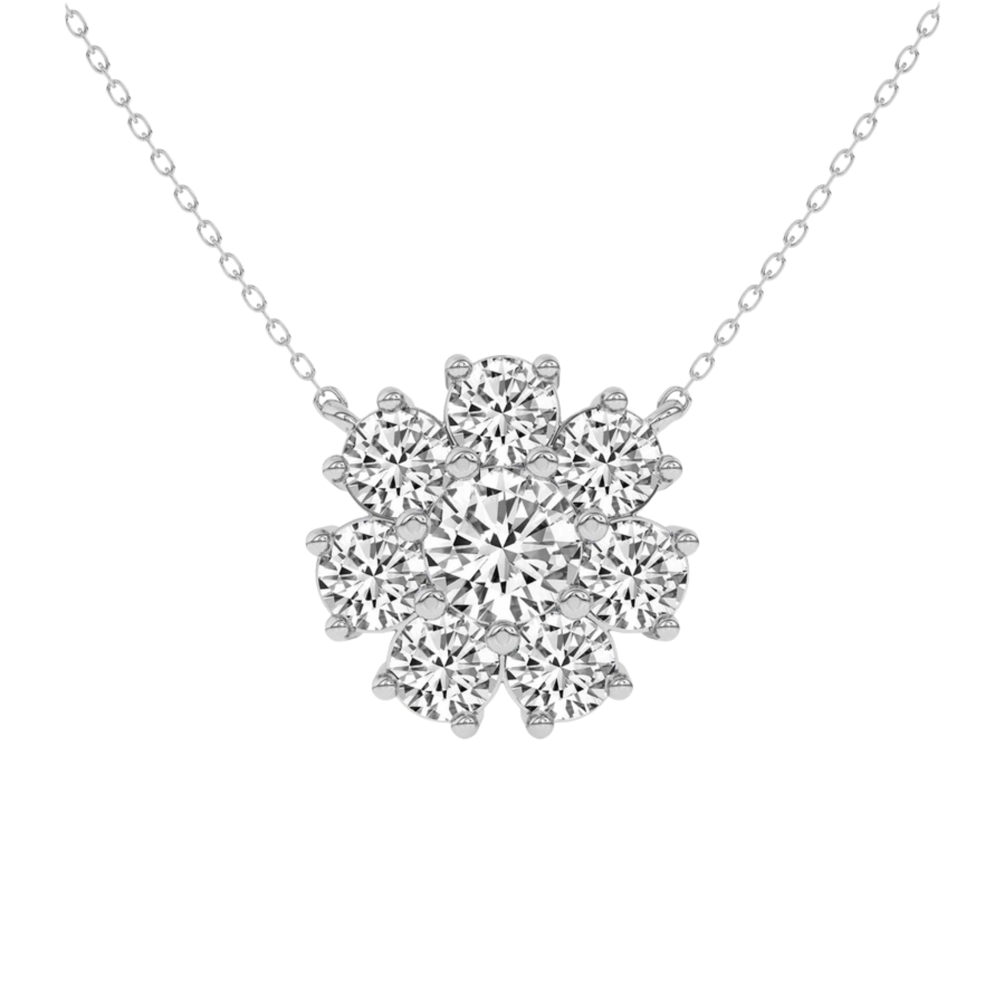 Roselle Round Lab Diamond Fashion Necklace