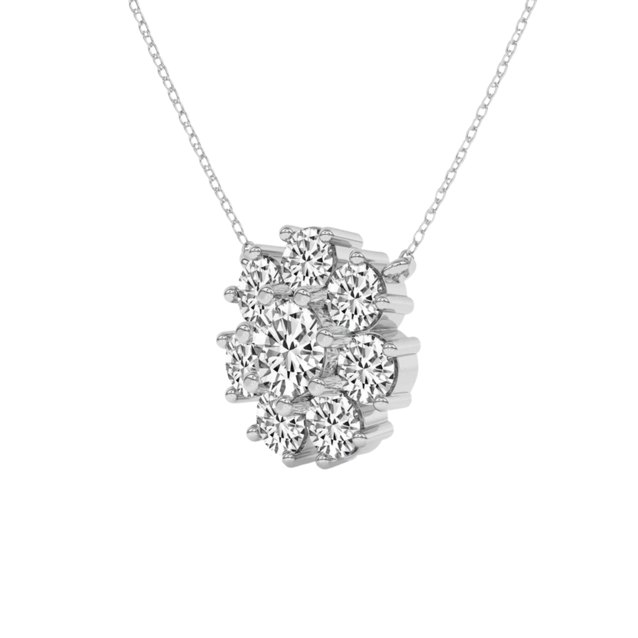 Roselle Round Lab Diamond Fashion Necklace
