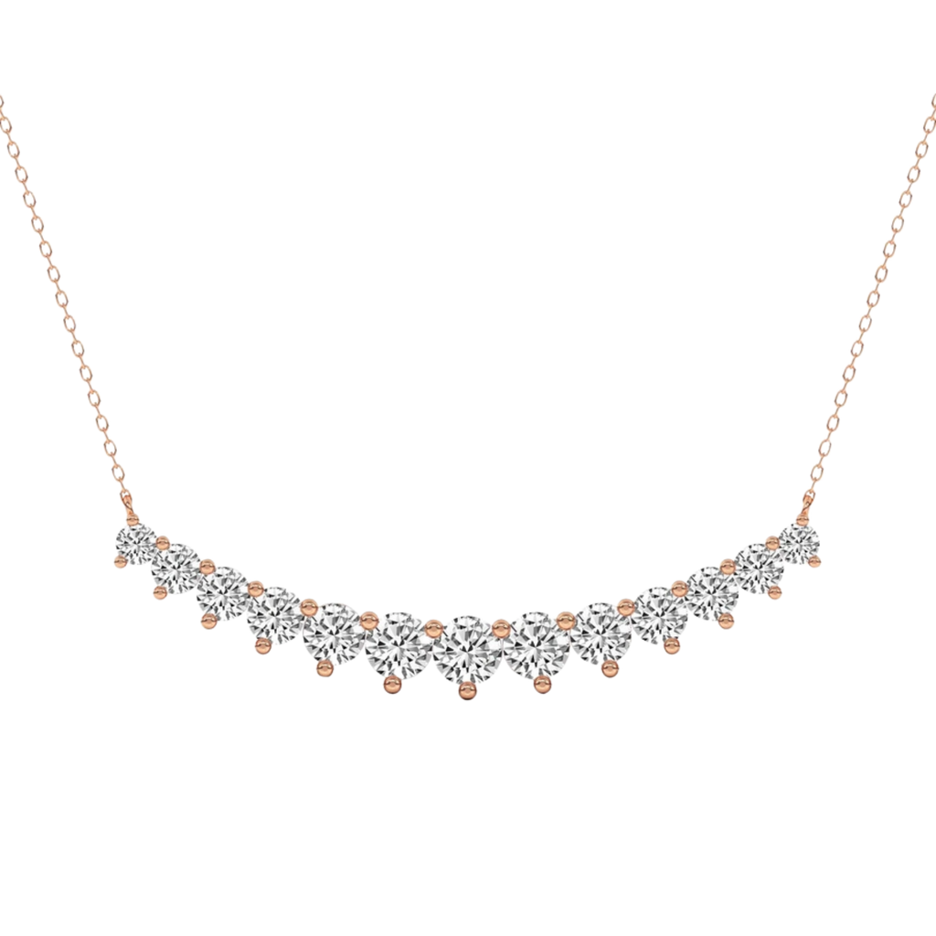 Veil of Venus Graduating Round Lab Diamond Fashion Necklace